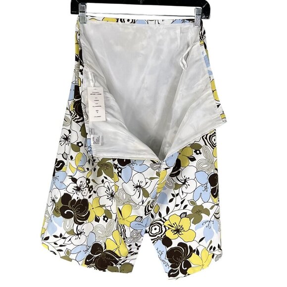 Tahari Arthur S Levine NWT18 Floral 2 Piece Set Short Sleeve Blazer Skirt Office - Picture 8 of 16